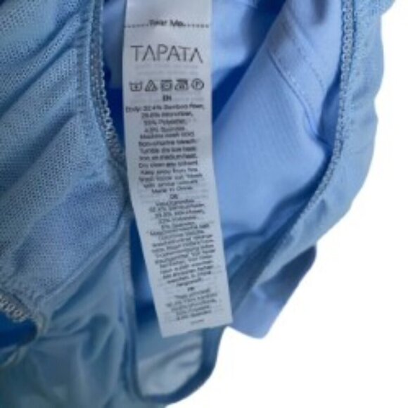 Tapata Blue Button Up Bodysuit Top Medium - Picture 4 of 4